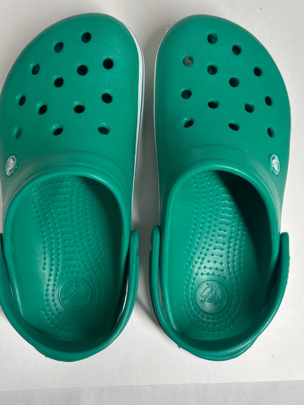 Crocs Adult Off Court Clogs Green White Mens 6 Women 8 Spell Out Platform - Picture 5 of 8